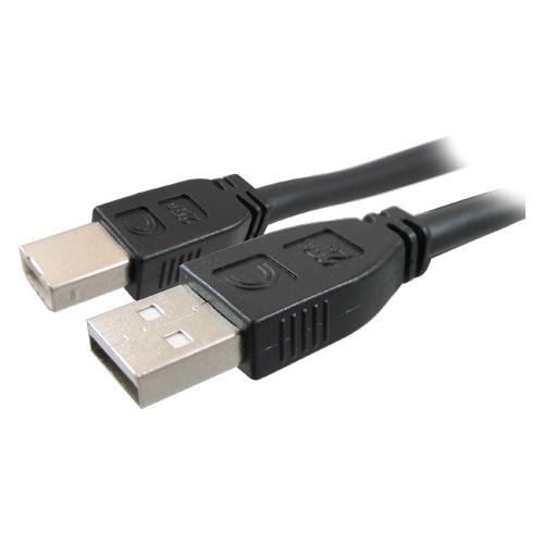 Comprehensive Pro AV/IT Active Plenum USB A Male to B Cable USB2-AB-25PROAP
