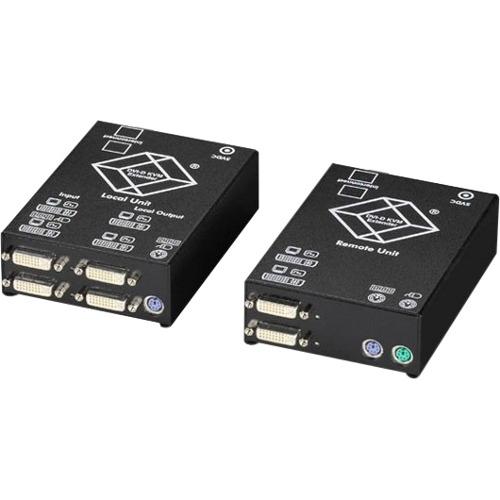 Black Box ServSwitch Dual DVI Fiber Optic KVM Extender, PS/2, Single-Mode ACS2209A-R2-SM