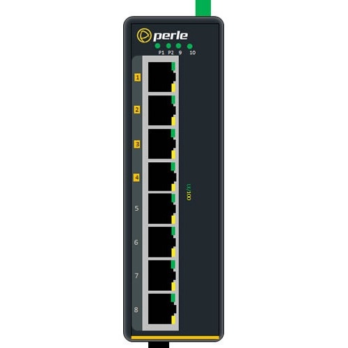 Perle Industrial Ethernet Switch with Power Over Ethernet 07011300 IDS-108FPP-S1SC20U
