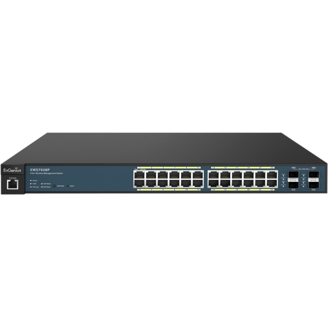 EnGenius Neutron Series 24-Port Gigabit PoE+ Wireless Management Switch with 4 SFP Ports EWS7928P