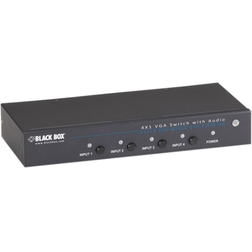 Black Box 4 x 1 VGA Switch With Serial And Audio AVSW-VGA4X1A