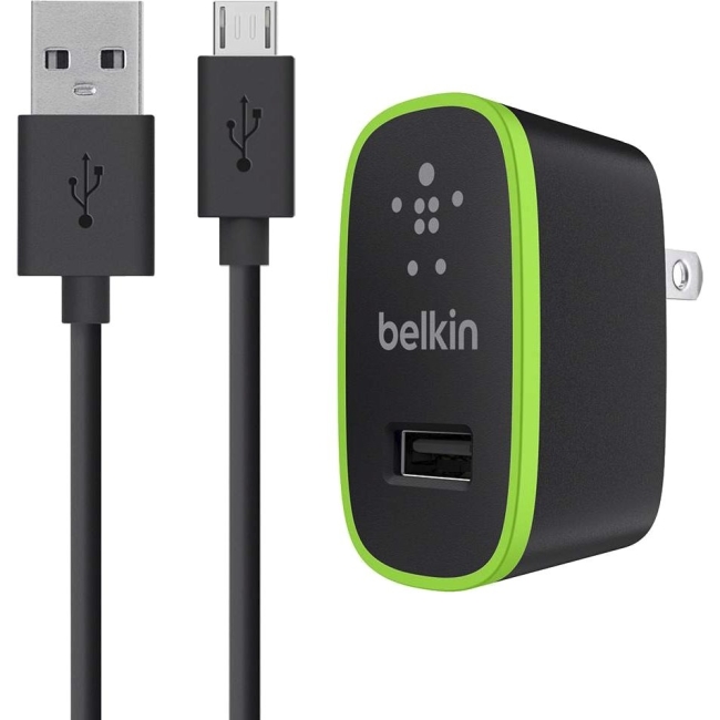 Belkin Universal Home Charger with Micro USB ChargeSync Cable (10 Watt/ 2.1 Amp) F8M667TT04-BLK