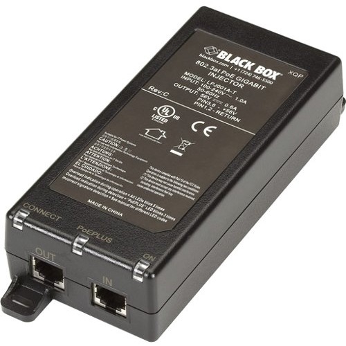 Black Box 802.3at PoE Gigabit Injector, 1-Port LPJ001A-T
