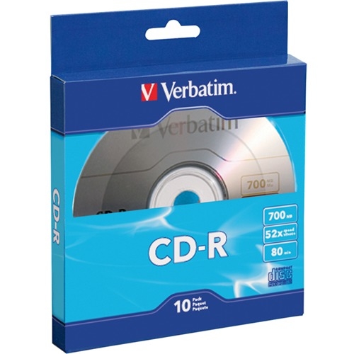 Verbatim CD-R 80MIN 700MB 10pk Bulk Box 97955