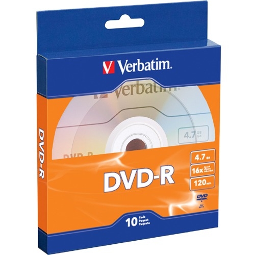 Verbatim DVD-R 4.7GB 16X 10pk Bulk Box 97957