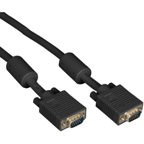 Black Box VGA Video Cable with Ferrite Core, Black, Male/Male, 3-ft. (0.9-m) EVNPS06B-0003-MM