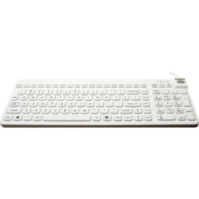 Man & Machine Premium Full Size Waterproof Disinfectable Keyboard RCLP/BKL/W5-LT