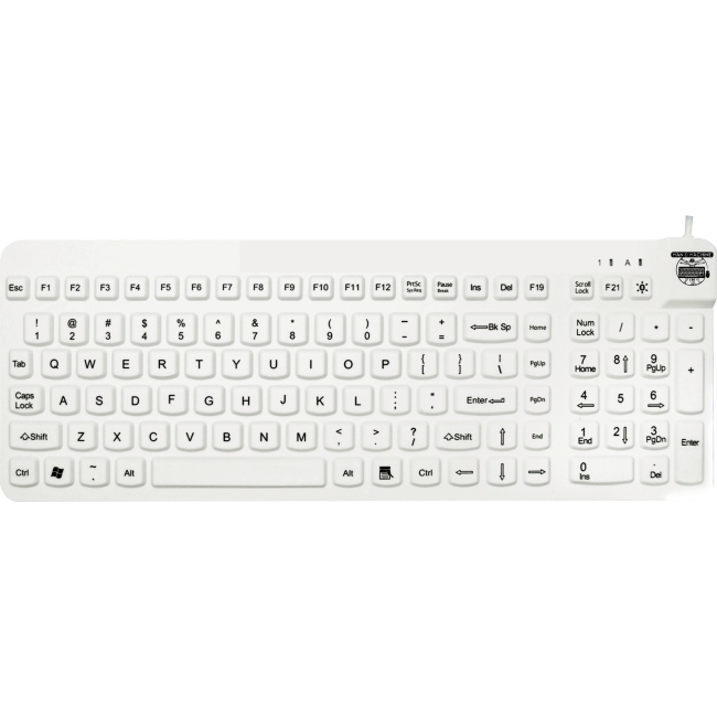 Man & Machine Premium Full Size Waterproof Disinfectable Keyboard RCLP/MAG/BKL/W5
