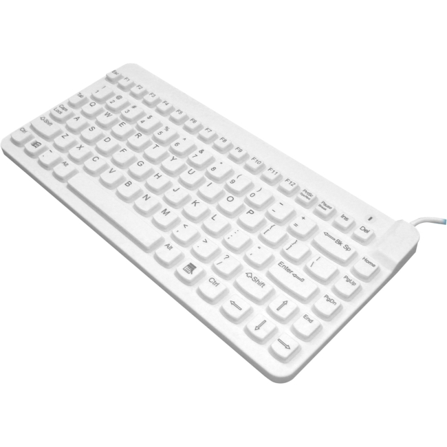 Man & Machine Premium Waterproof Disinfectable Silent 12" Keyboard SCLP/W5-LT