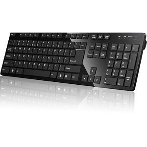 I-Rocks Slim Bluetooth 3.0 Keyboard with Chiclet-Like Key Shape IRK01BN-BK