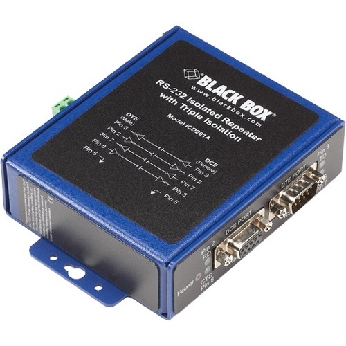 Black Box Industrial Opto-Isolated RS-232 Repeater ICD201A