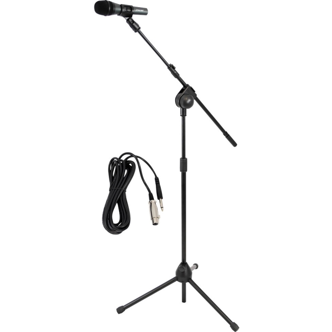 PylePro Microphone and Tripod Stand With Extending Boom & Mic Cable Package PMKSM20
