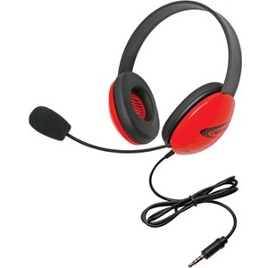 Califone Listening First Stereo Headset with To Go Plug 2800-RDT 2800RDT