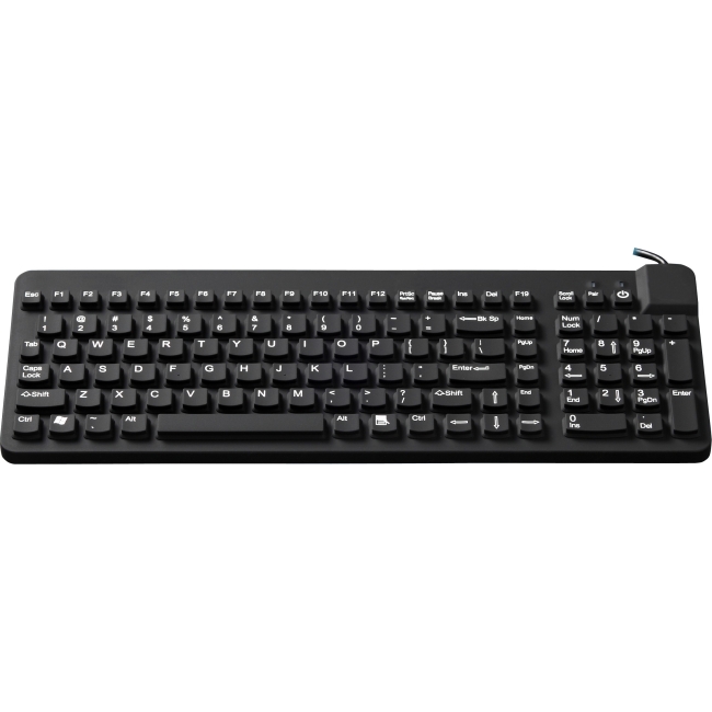 Man & Machine Premium Full Size Waterproof Disinfectable Keyboard RCLPMAGBKL/B5-LT