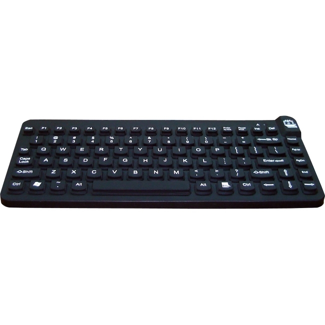 Man & Machine Premium Waterproof Disinfectable Silent 12" Keyboard SCLPMAGBKL/B5-LT