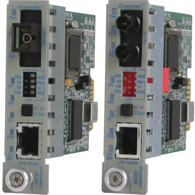 Omnitron 10/100BASE-T UTP to 100BASE-X Ethernet Media Converter 8383-1-W 8383-1-x