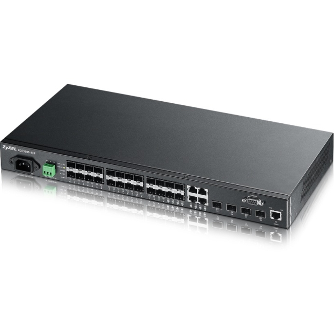 ZyXEL 20-port GbE Fiber L2 Switch with Four GbE Combo Ports and Four 10G Fiber Ports XGS3600-28F