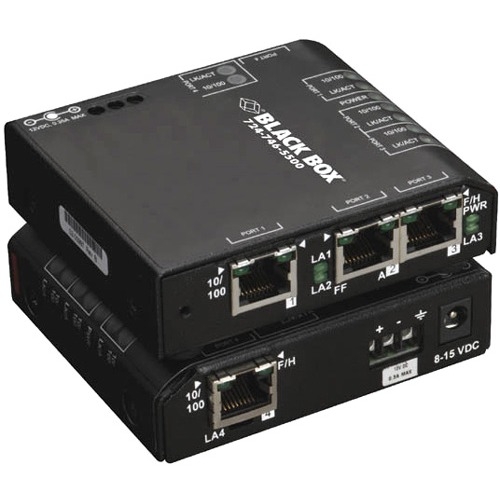 Black Box Hardened Convenient Switch, 24 VDC, DIN Rail Mountable LBH101A-HD-24