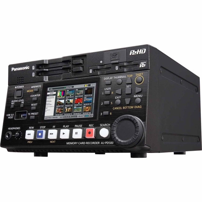 Panasonic Half-Rack P2 HD Recorder with native AVC-ULTRA Recording AJ-PD500