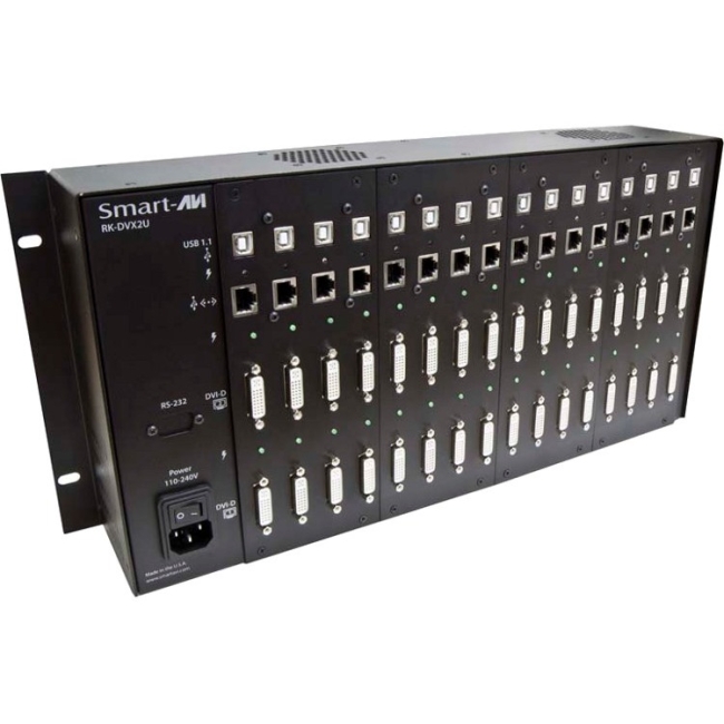 SmartAVI Powered Rack/Chassis with DVI/USB Transmitter, 4 Card Package RK-DVX2U-TX4S RK-DVX2U