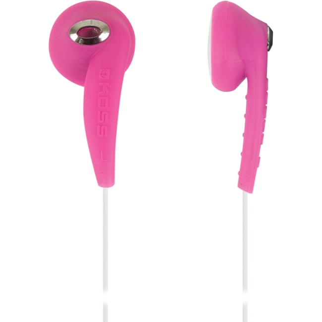 Koss Ke10p Pink Stereo Earbuds Slim - Contour Design Soft Rubber Body KE10P KE10 JAMS