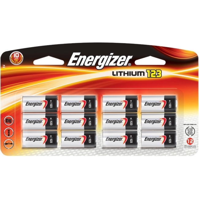 Energizer Lithium General Purpose Battery EL123BP-12 EL123BP