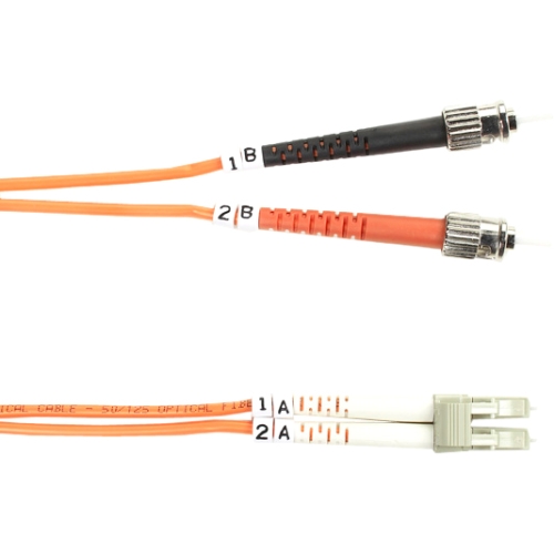 Black Box 50-Micron Multimode Value Line Patch Cable, ST-LC, 10-m (32.8-ft.) FO50-010M-STLC