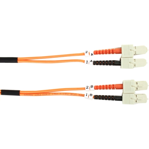Black Box 62.5-Micron Multimode Value Line Patch Cable, SC-SC, 1-m (3.2-ft.) FO625-001M-SCSC