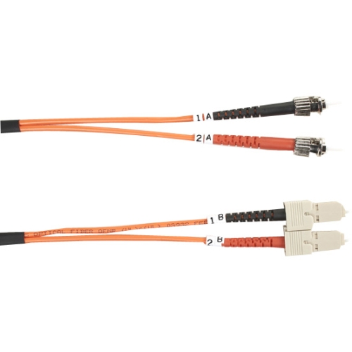 Black Box 62.5-Micron Multimode Value Line Patch Cable, ST-SC, 10-m (32.8-ft.) FO625-010M-STSC