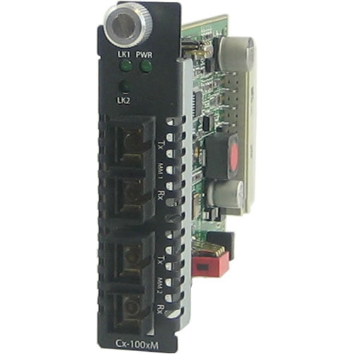 Perle Gigabit Ethernet Fiber to Fiber Media Converter Managed Module 05062470 CM-1000MM-M2SC2