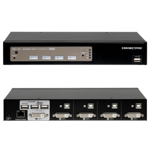 Connectpro 4-port DVI KVM with Cables UD-14-PLUS Kit UD-14-PLUS-KIT