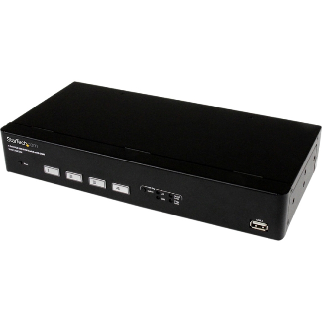 StarTech.com 4 Port USB VGA KVM Switch with DDM Fast Switching Technology and Cables SV431USBDDM