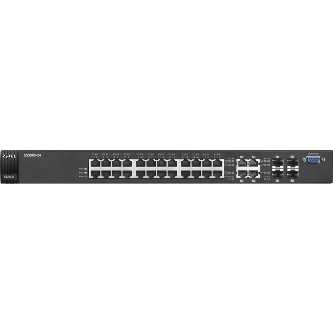 ZyXEL 24-Port FE L2 Switch with GbE Uplink ES3500-24