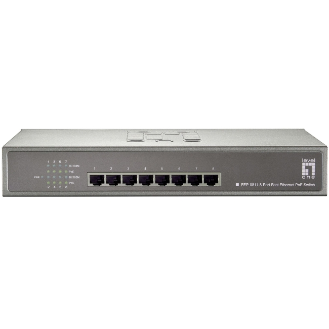 LevelOne Fast Ethernet PoE Switch FEP-0811
