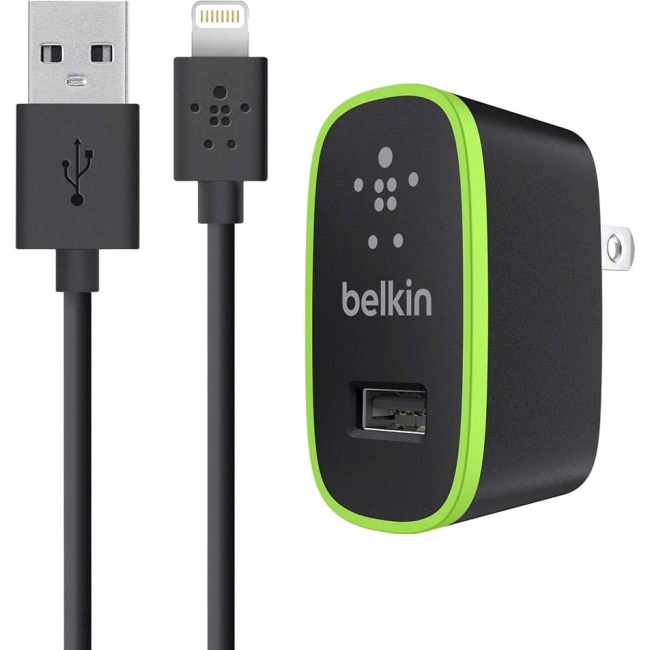 Belkin Home Charger with Lightning Cable for iPad (10 Watt/2.1 Amp) F8J052TT04-BLK