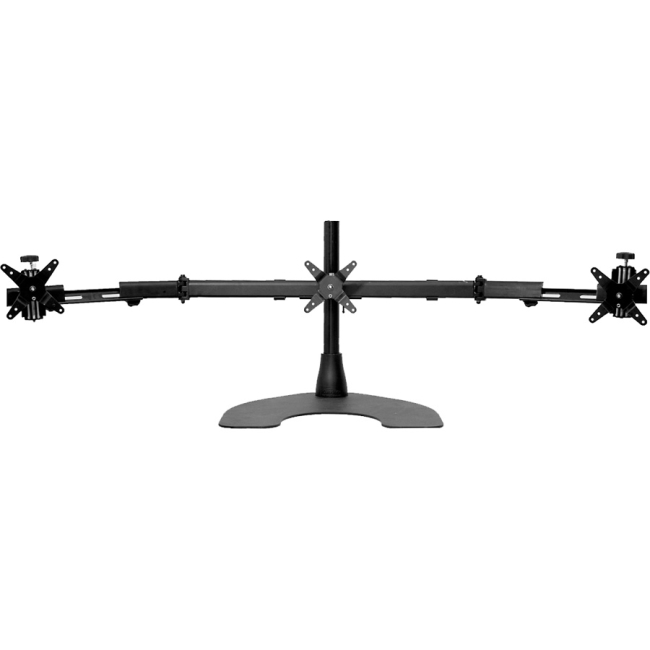 Ergotech Triple LCD Monitor Desk Stand with a 16" pole and Telescoping Wings 100-D16-B03-TW
