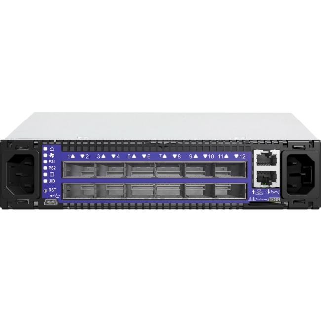 Mellanox 12-port Non-blocking Managed 56Gb/s InfiniBand/VPI SDN Switch System MSX6012F-2BFS SX6012