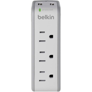 Belkin 3-Outlet Mini Surge Protector with USB Ports (2.1 AMP) BST300bg