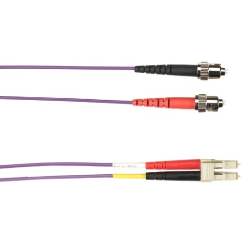 Black Box 2-m, LC-LC, 50-Micron, Multimode, PVC, Red Fiber Optic Cable FOCMR50-002M-LCLC-RD