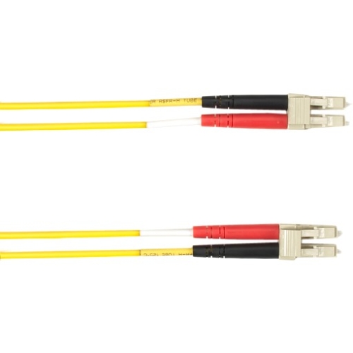 Black Box 2-m, LC-LC, 62.5-Micron, Multimode, PVC, Yellow Fiber Optic Cable FOCMR62-002M-LCLC-YL