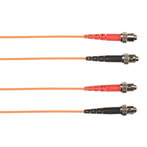 Black Box 1-m, ST-ST, 62.5-Micron, Multimode, PVC, Orange Fiber Optic Cable FOCMR62-001M-STST-OR