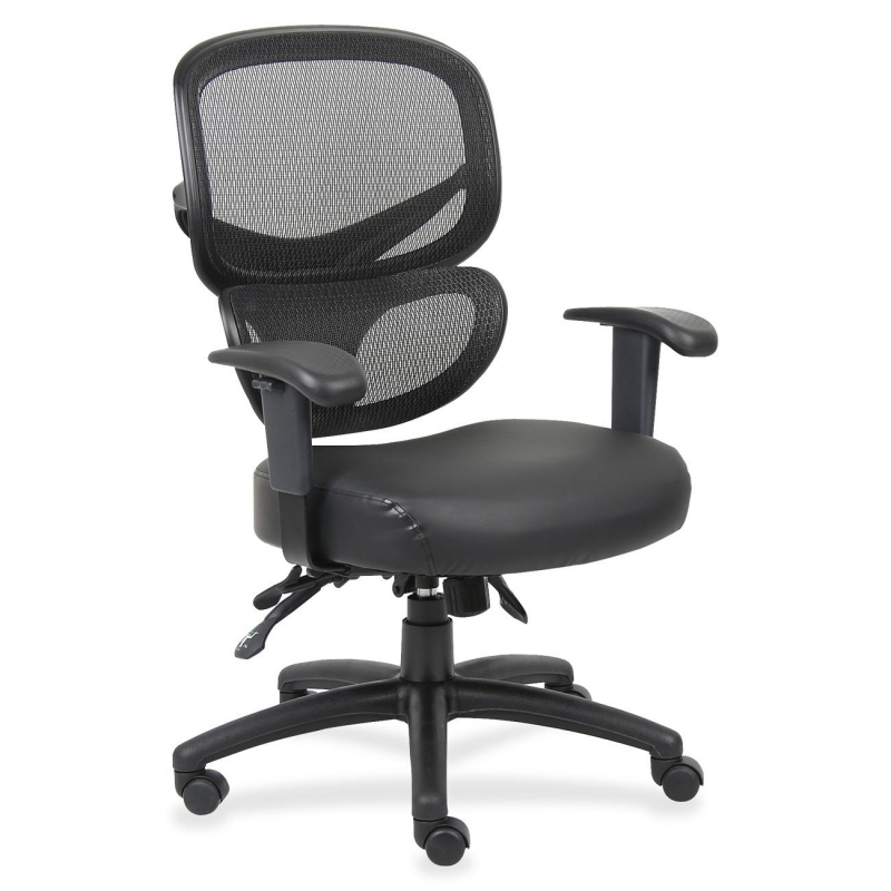 Lorell Mesh-Back Leather Executive Chair 60623 LLR60623