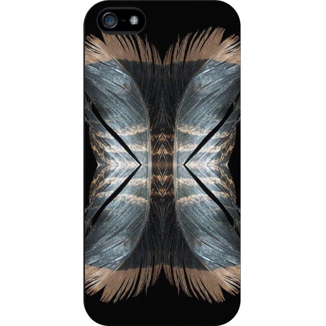 OTM iPhone 5 Black Matte Case Feather Collection, Doubles IP5V1BM-FTR-01