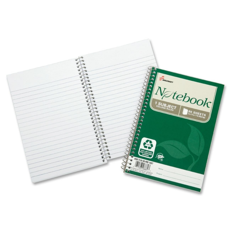 SKILCRAFT Single-subject Spiral Notebook 7530016002013 NSN6002013