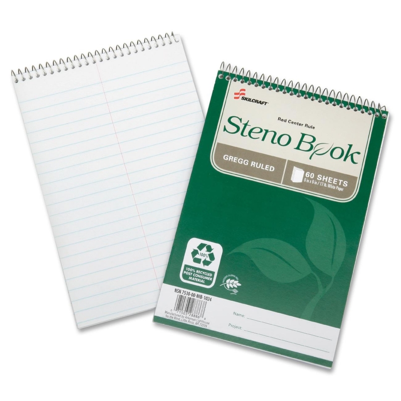 SKILCRAFT Gregg Ruled Steno Book 7530016002029 NSN6002029