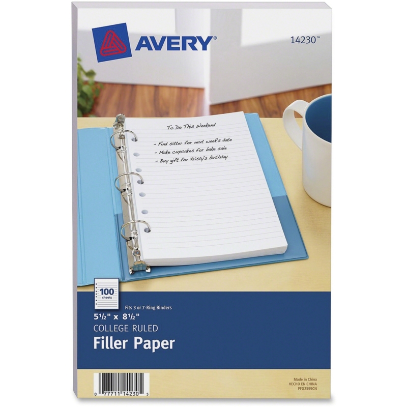 Avery Mini Binder Filler Paper 14230 AVE14230