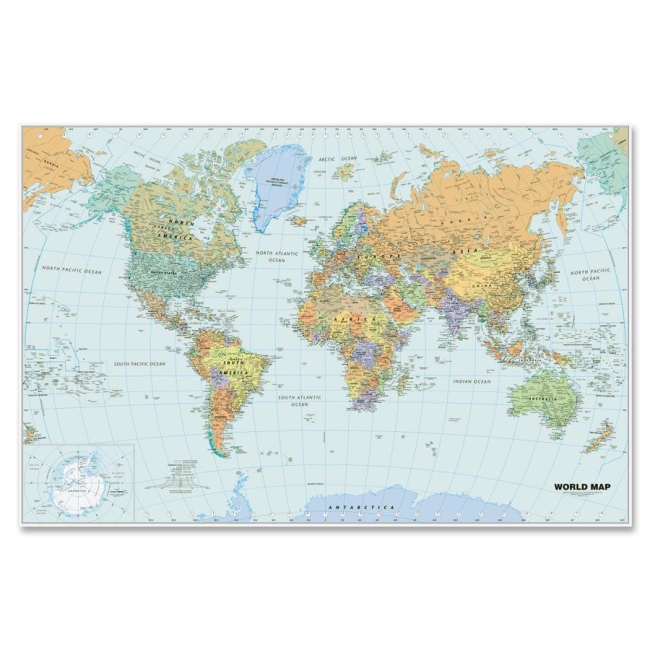 Laminated World Map House of Doolittle 711 HOD711