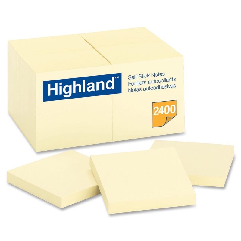 Highland Self Sticking Note 654924PK MMM654924PK
