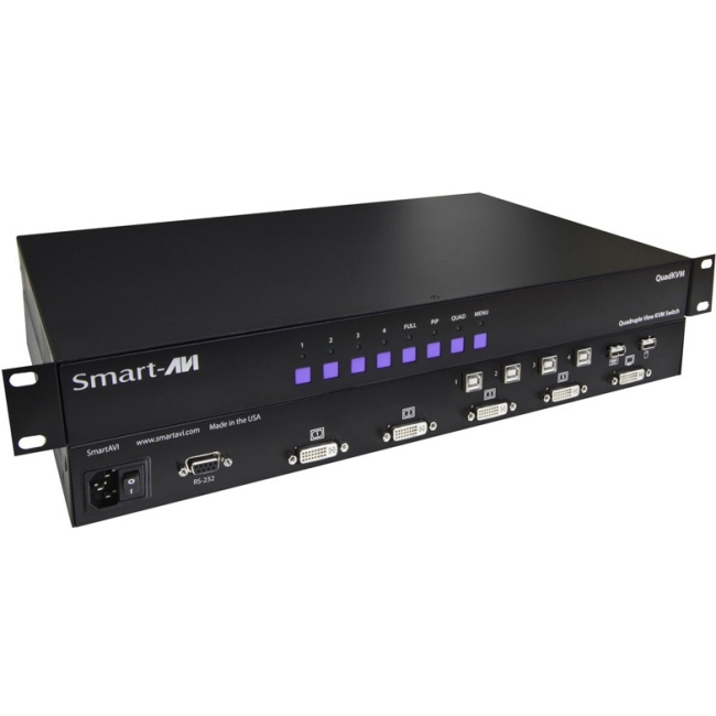 SmartAVI Quadruple View KVM Switch SM-QKVM-S