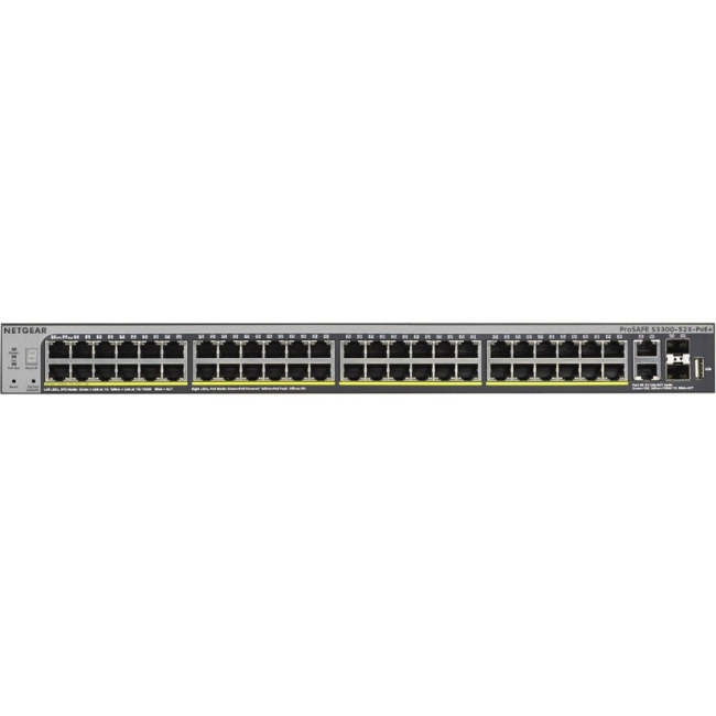 Netgear 52 PoE+ Port Gigabit Stackable Smart Switch GS752TXP-100NES S3300-52X-PoE+